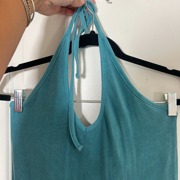 OLD NAVY KNIT HALTER SHELF BRA MIDI DRESS - Picture 5 of 8